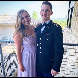 Lilac Formal Open Back Gown